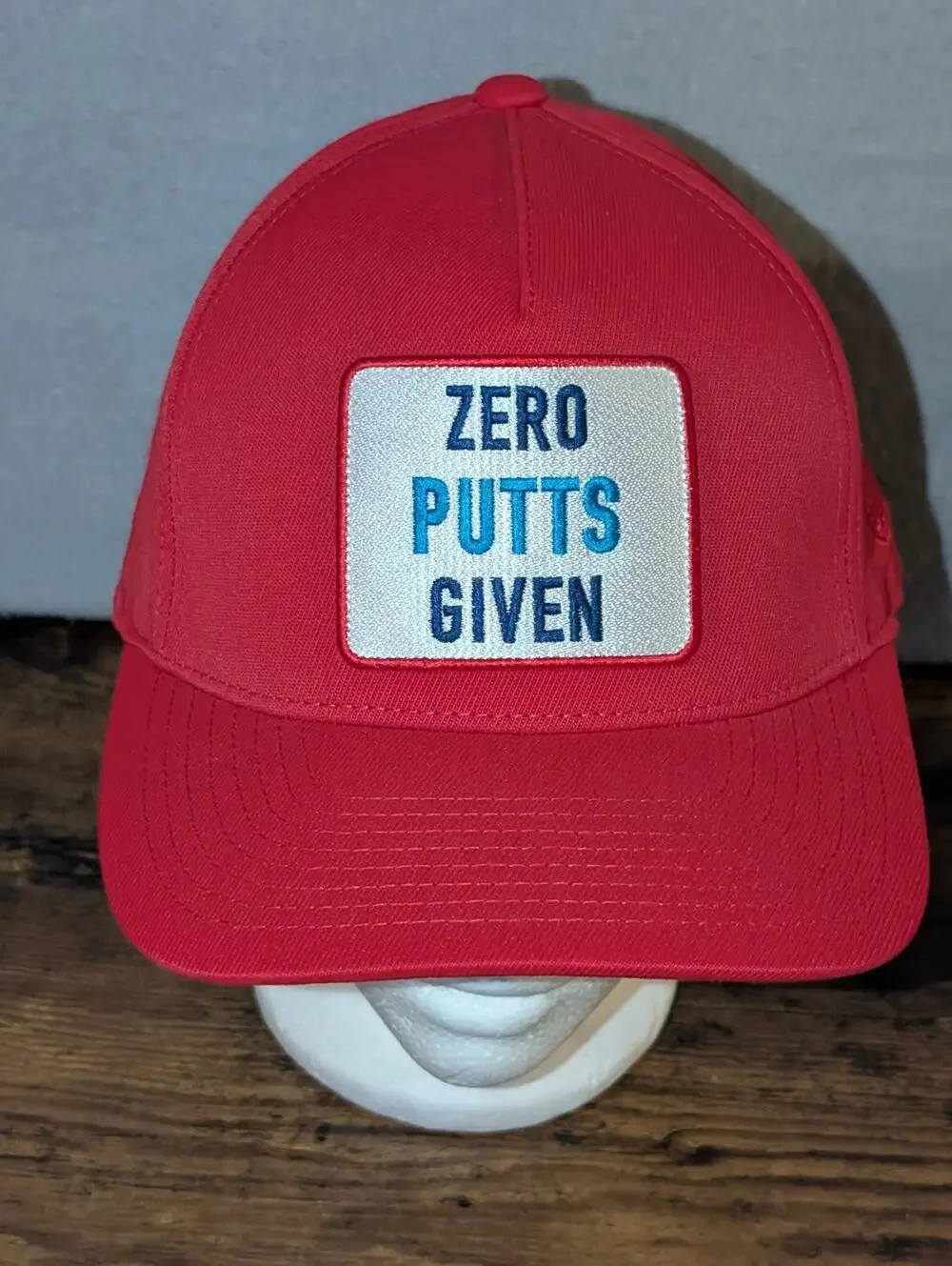 G/Fore Zero Putts Given Stretch Twill Snapback Hat - G4AF22H42 - Cherry